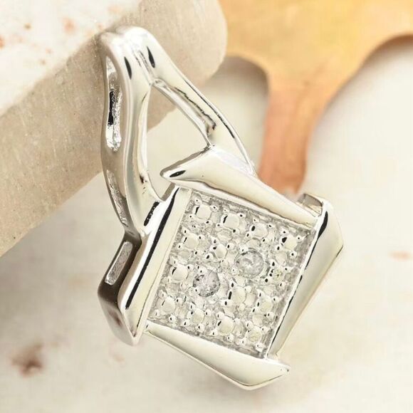 Diamond Accent Pendant Necklace New - Picture 2 of 5